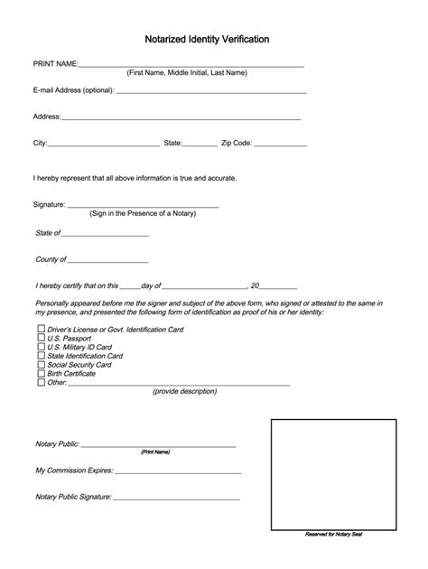 Identity Verification Form - Fill Online, Printable, Fillable, Blank | pdfFiller