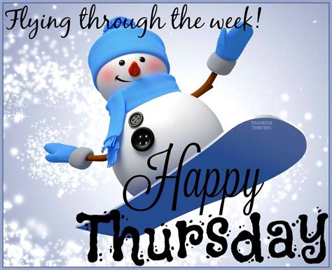 Happy Thursday Winter Images - Printable Template Calendar