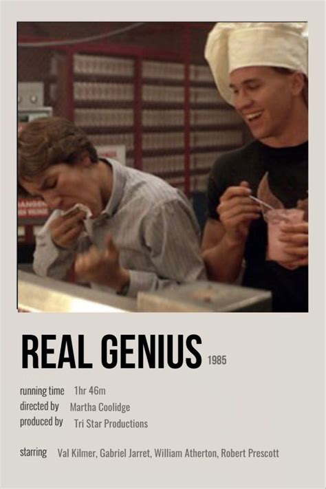 Real Genius Poster Minimalist | Real genius, Val kilmer, Genius movie