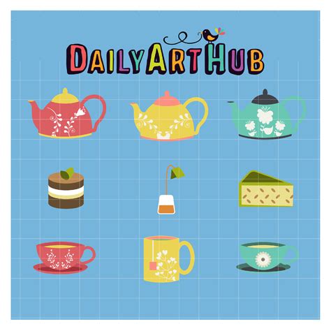 Tea Time Clip Art Set – Daily Art Hub – Free Clip Art Everyday