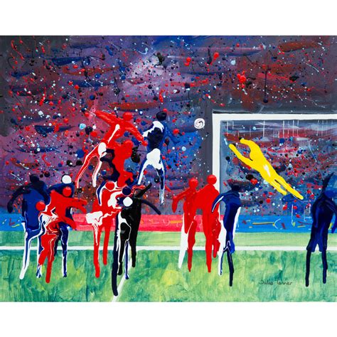 Corner Kick - Fine Art Football Print - Julia Tanner Art