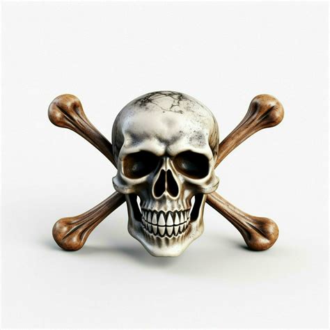 Skull and Crossbones emoji on white background high qualit 30692756 Stock Photo at Vecteezy