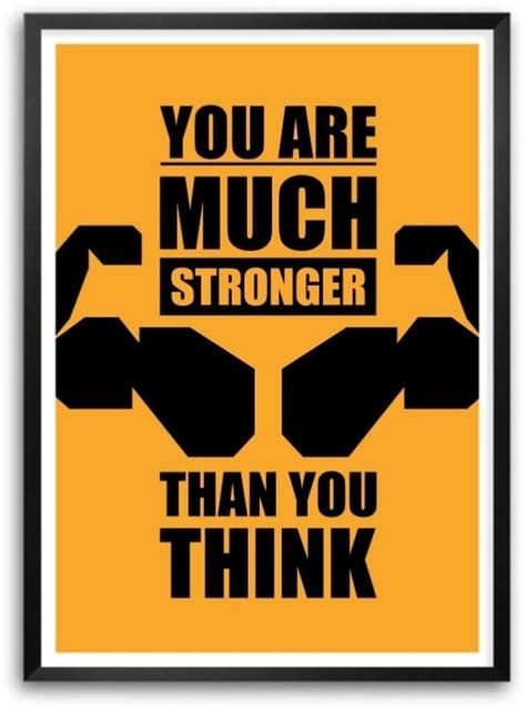 You Are Much Stronger Gym and Fitness Motivational Typography Framed ...