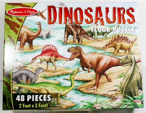 Melissa & Doug Dinosaur Puzzle Kids Toddler Floor 2X3 Feet 48 Large Pieces T-Rex #MelissaDoug ...