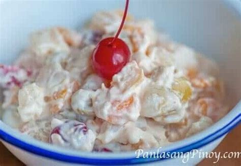 Filipino Style Macaroni Fruit Salad Recipe | Deporecipe.co