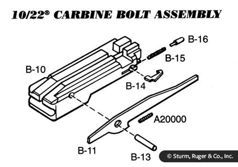 Ruger 10/22 Bolt Exploded View » Ruger 1022