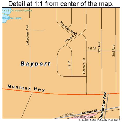 Bayport New York Street Map 3604913