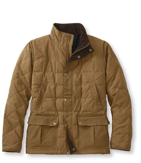 L.L.Bean Upcountry Waxed-Cotton Down Jacket | Best mens winter coats, Down jacket, Mens ...