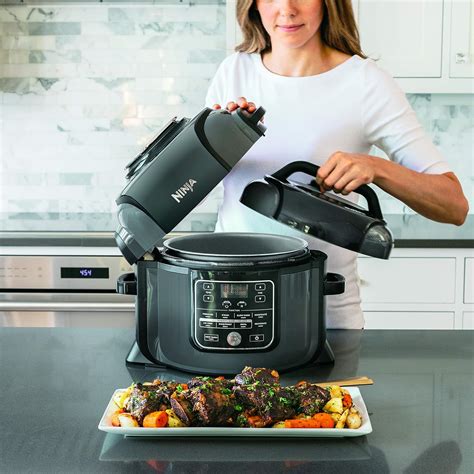 Ninja OP302 Foodi 9-in-1 Pressure, Broil, Dehydrate, Slow Cooker, Air Fryer, and More, with 6.5 ...