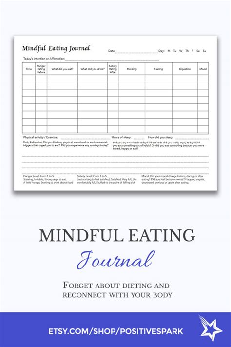 Intuitive Eating Journal Template