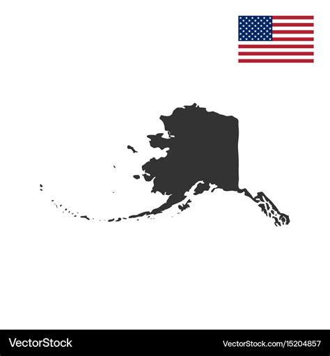 Map us state alaska Royalty Free Vector Image - VectorStock