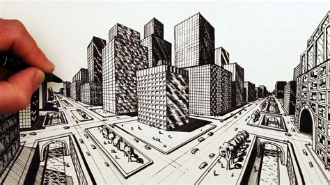 Buildings Perspective Drawing at GetDrawings | Free download