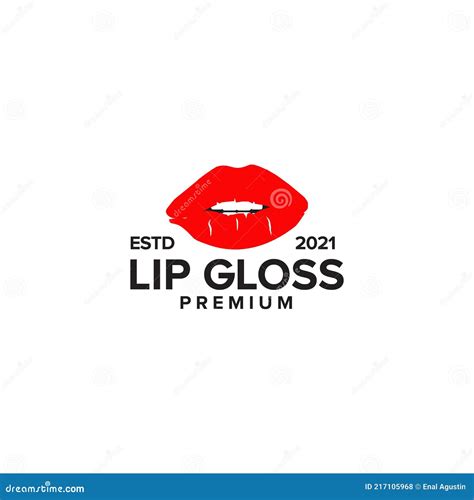 Lip Gloss Logo Design Template Stock Vector - Illustration of black, liquid: 217105968