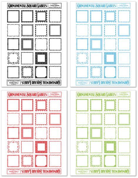 Ornamental Square Labels by Cathe Holden | Worldlabel Blog | Labels, Gift tags printable ...