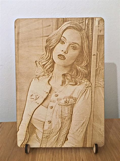 Personalized photo engraving on wood Engraved photo Engraved | Etsy