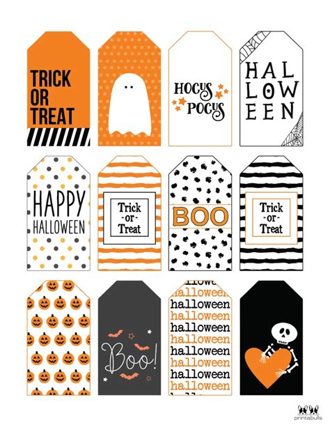 60 Free Printable Halloween Tags | Printabulls