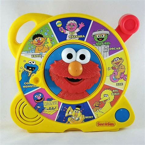 Vintage Mattel Sesame Street See 'N Say Talking Friends Elmo 1997 Works #Mattel | Action figures ...