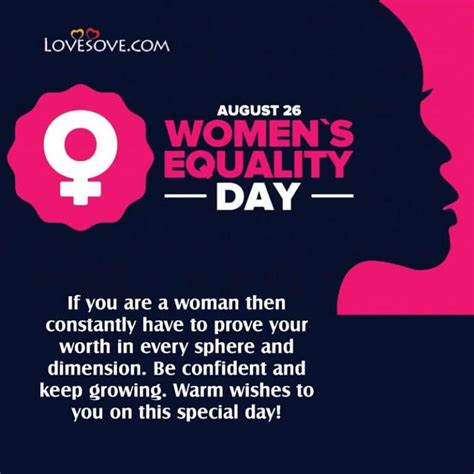 National Women's Equality Day Quotes, Women's Equality Thoughts & Status