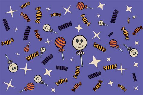 cute halloween background, candies and scary 27607172 Vector Art at Vecteezy