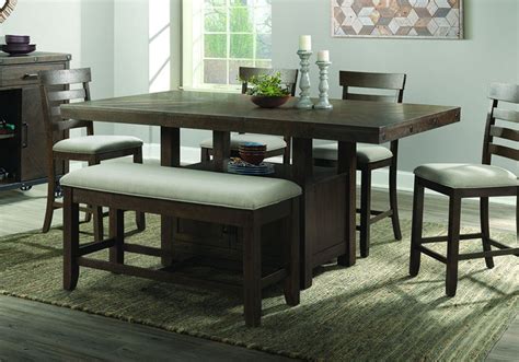 Colorado Dark Wood Counter Height Dining Table | Cincinnati Overstock Warehouse