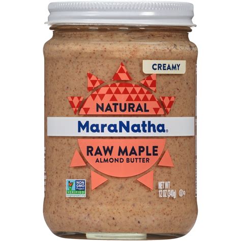 MaraNatha No-Stir Creamy Maple Almond Butter Jar, 12 Oz - Walmart.com - Walmart.com