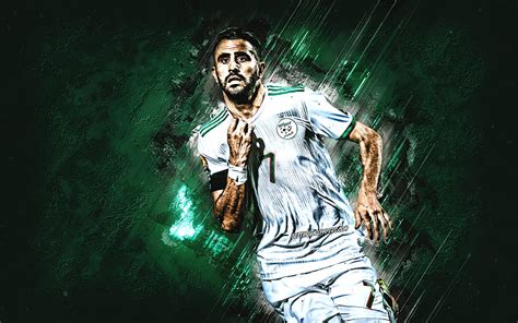 Riyad Mahrez, Algerian footballer, portrait, Algeria national football ...