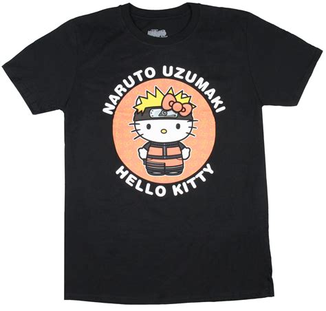 Naruto Shippuden x Hello Kitty Naruto Uzumaki Adult Short Sleeve T-Shirt (LG) - Walmart.com