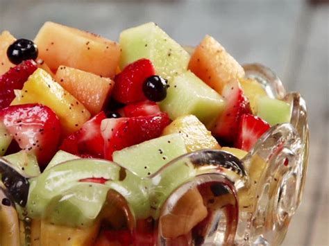 Fresh Fruit Salad with Poppy Seed Dressing from FoodNetwork.com | Food network recipes, Fresh ...