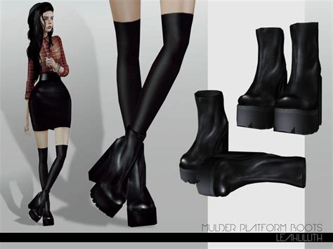 Leah Lillith's LeahLillith Mulder Platform Boots | Sims 4 dresses, Sims 4, Clothes for women