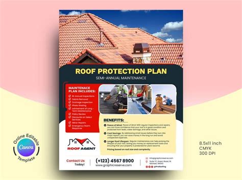 Roof Protection Flyer Canva Template - Graphic Reserve