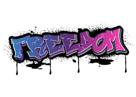 Freedom Graffiti Typography Vector, Freedom, Graffiti, Typography PNG and Vector with ...