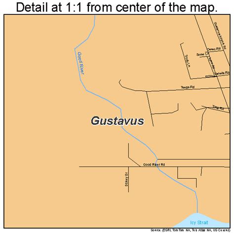 Gustavus Alaska Street Map 0230940