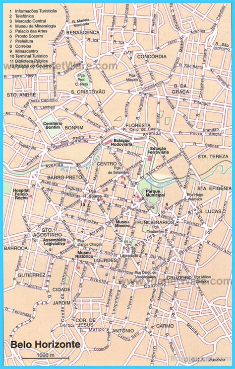 Map of Belo Horizonte - TravelsMaps.Com