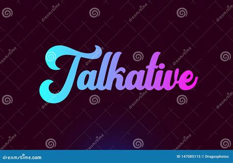 Talkative Pink Word Text Logo Icon Design for Typography Stock Illustration - Illustration of ...