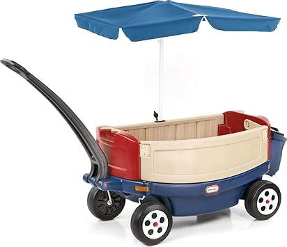 Amazon.com: Little Tikes Deluxe Ride and Relax Wagon with Umbrella ...