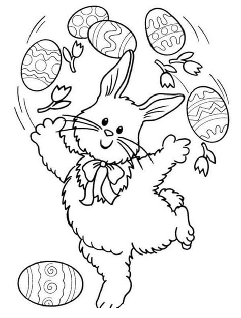 Juggling Easter Eggs coloring page - Download, Print or Color Online for Free