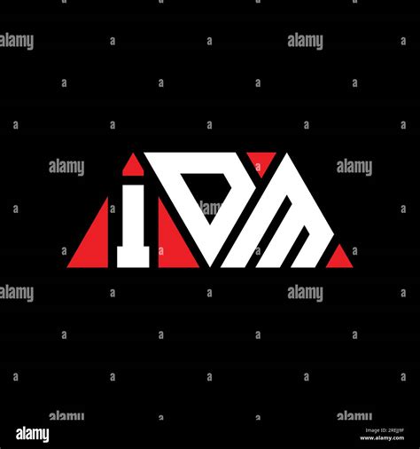 IDM triangle letter logo design with triangle shape. IDM triangle logo design monogram. IDM ...