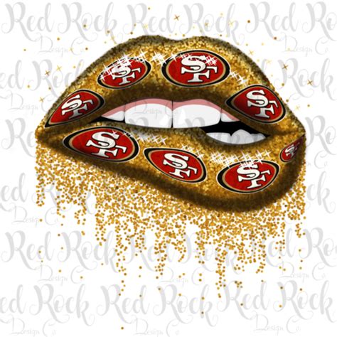 49ers Glitter Lips - DD | Glitter lips, 49ers pictures, 49ers