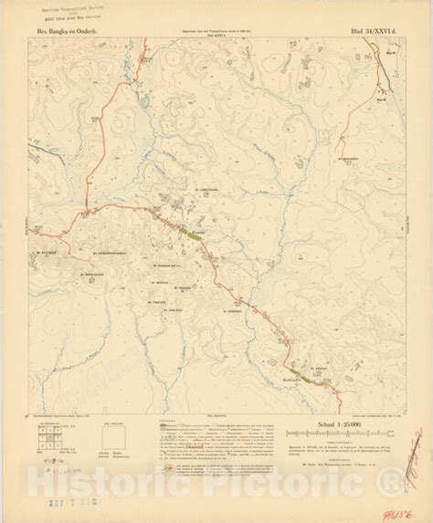 Map : Bangka Island, Indonesia 1935 22, Res. Bangka en Onderh : topogr ...