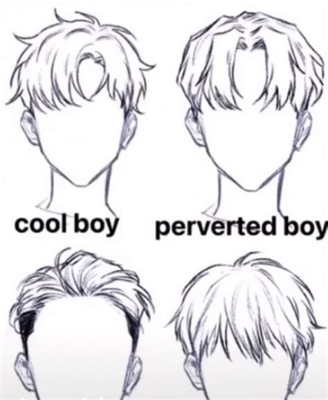 Different anime boy hair styles in 2021 | Drawing hair tutorial, Boy ...