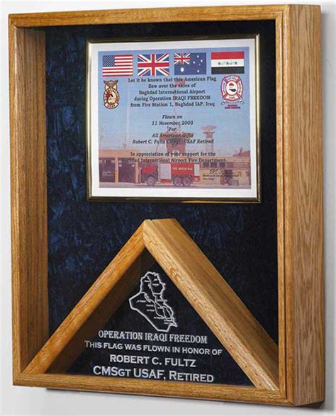 Flag and certificate Display Case - www.militaryawardscases.com