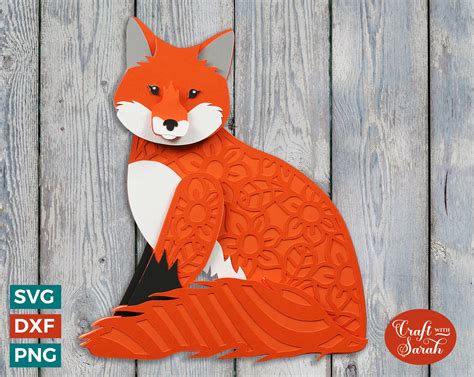 Fox SVG Layered Woodland Fox Cutting File - Etsy