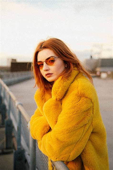 Yellow Faux Fur Coat - Hannah Louise Fashion