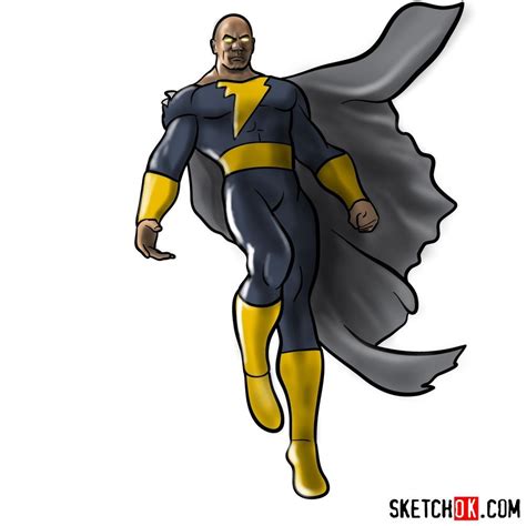 How to draw Black Adam - Step by step drawing tutorials | Drawing superheroes, Guided drawing ...