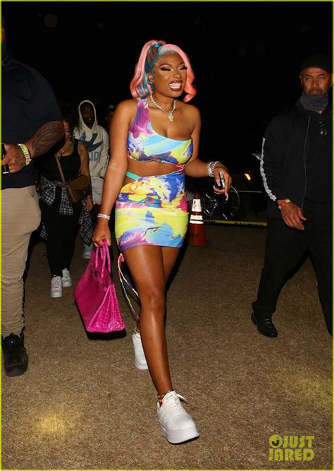 Megan Thee Stallion Sports Colorful Outfit for Night Out at Coachella 2022: Photo 4745263 ...