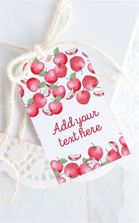 Red Apple Gift Tag – Greengate Images