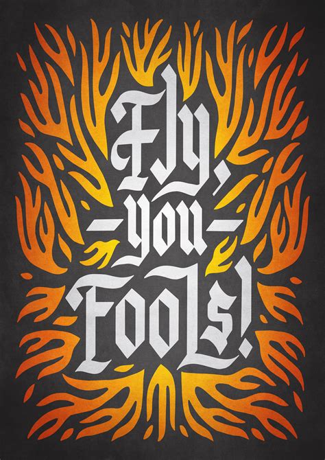 Lord of the Rings Poster Gandalf Fly You Fools Print | Etsy