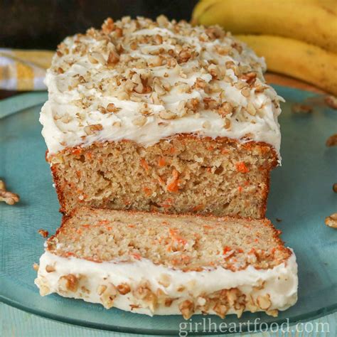 Carrot Cake Banana Bread Recipe | Girl Heart Food®