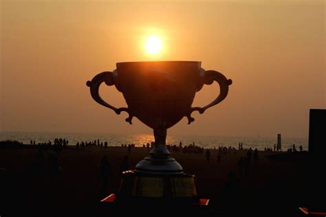 Replica of ISL trophy at Miramar beach