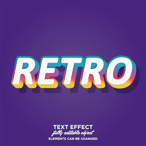 Premium Vector | Colorful retro text style